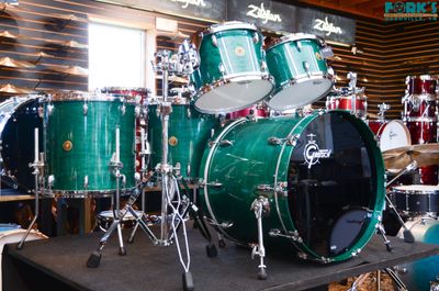 Used Gretsch USA Custom 5pc Drum Kit - "Jade Green Gloss"