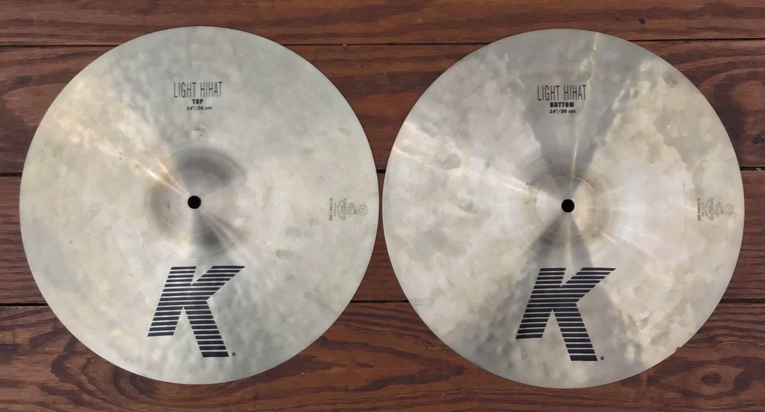USED Zildjian K 14" Light Hi-Hat Cymbals (Pair)