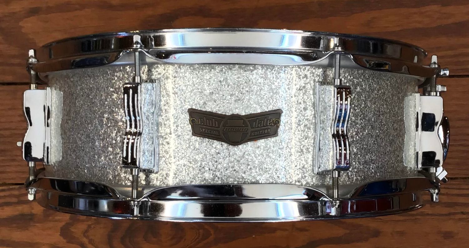 USED Ludwig Club Date 5x14 Snare Drum - "Silver Sparkle"