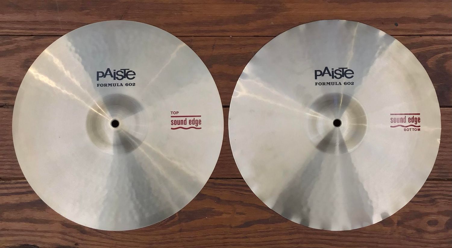 USED Paiste Formula 602 15" Sound Edge Hi-Hat Cymbals (Pair)