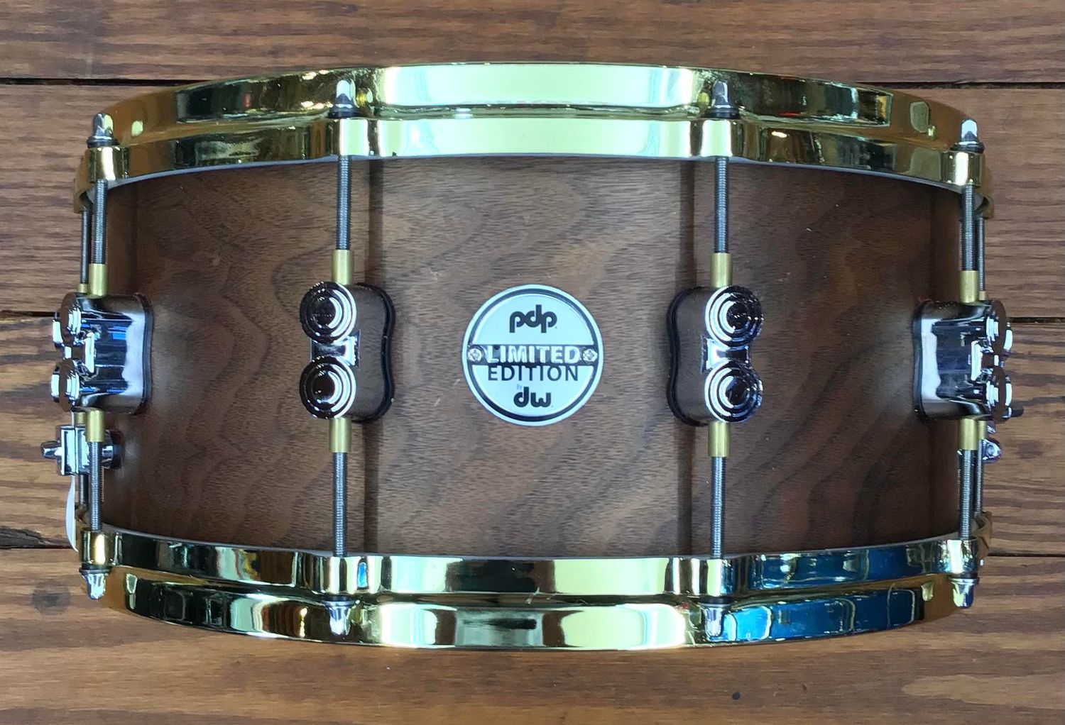 USED PDP Limited Edition 6.5x14 Walnut Snare Drum (w/Gold Die Cast Hoops)