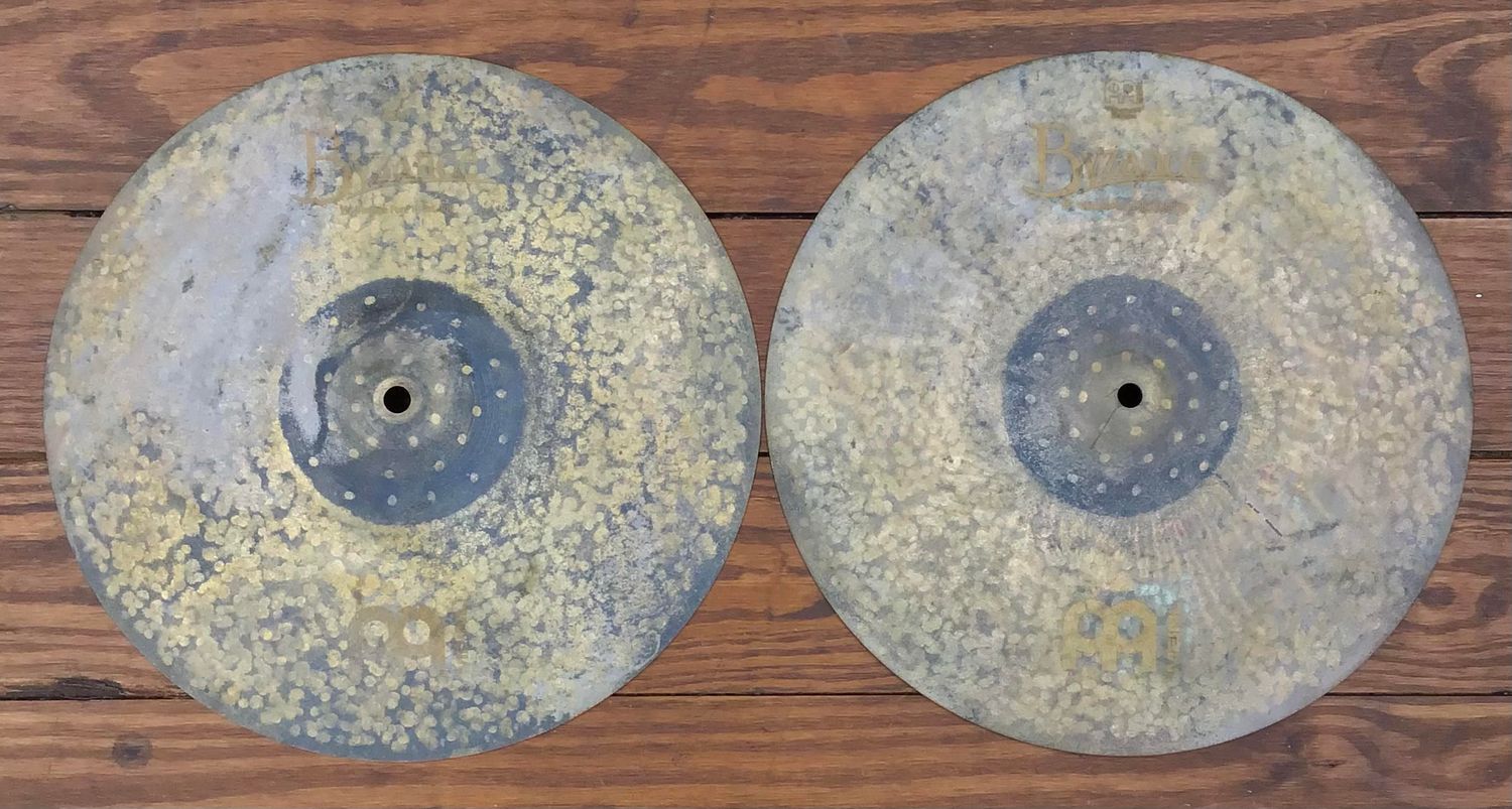 USED Meinl Byzance Vintage 15" Pure Hi-Hat Cymbals (Pair)