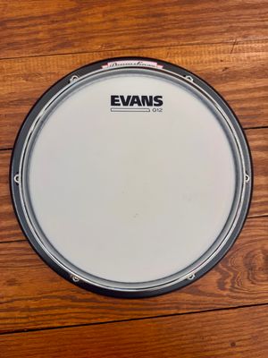 Drumslinger 10" Student Series Chrome Triple Flanged Rim Evans G12 over Black Hammered Black Paint Finish