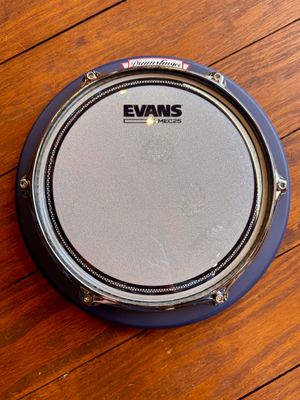 Drumslinger 10" Marcher Series Chrome Stick Saver Rim Evans MEC2S over Bling White Ultra Matte Navy Paint Finish