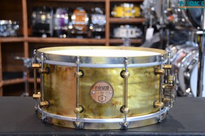 Noble & Cooley Ebenor 6.5x14 Primitive Brass 3mm Snare Drum #13/20