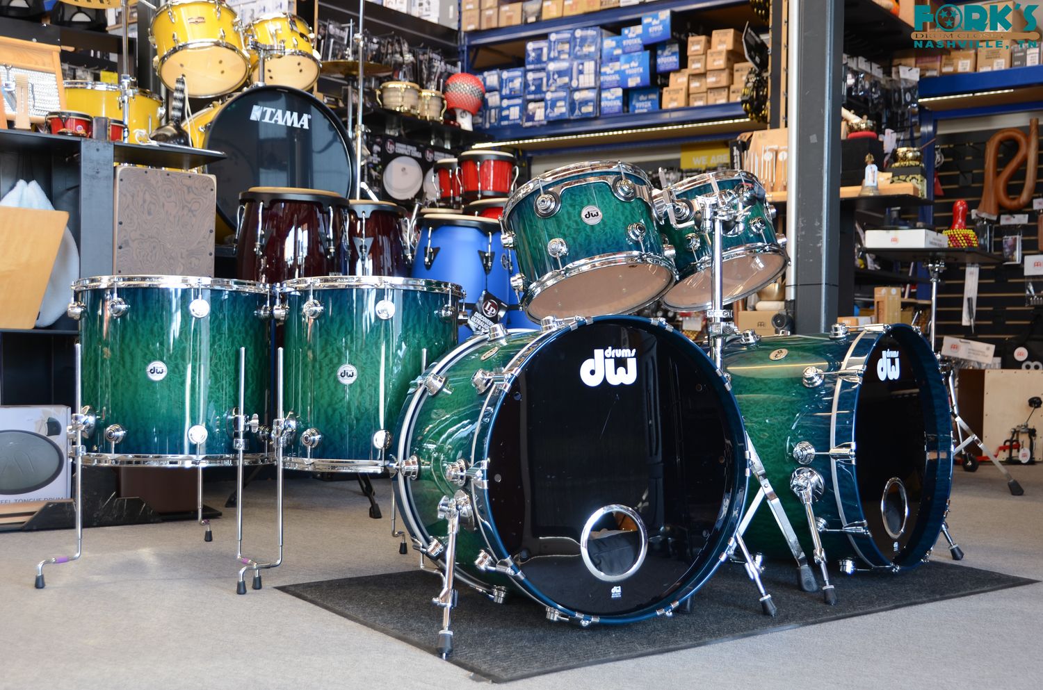 Pre-Owned DW Collector's Cherry VLT Exotic 6pc Drum Set