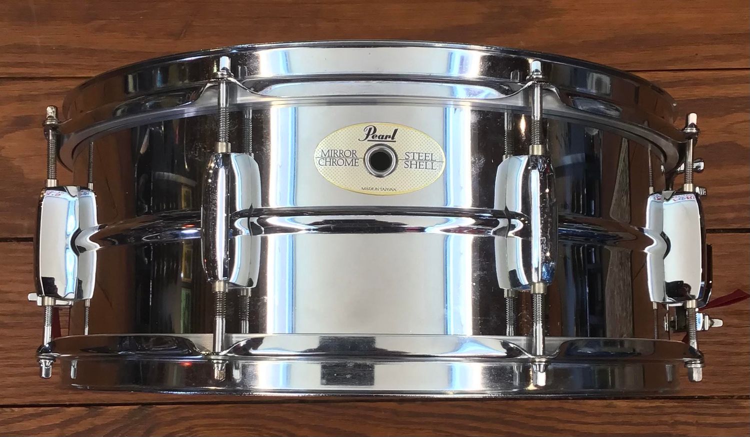 USED Pearl Mirror Chrome 5x14 Steel Shell Snare Drum