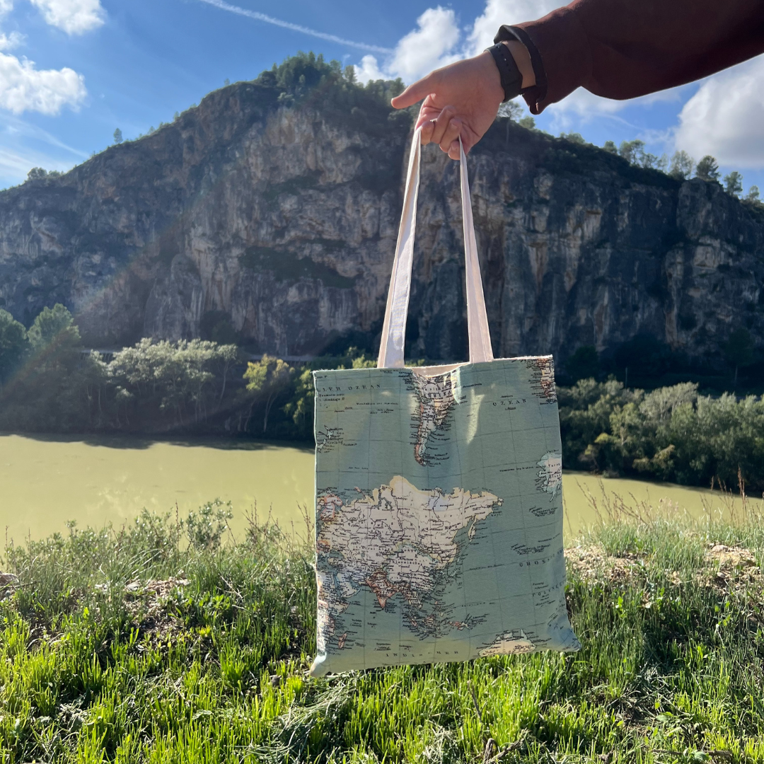 Totebag - Mapamundi Green