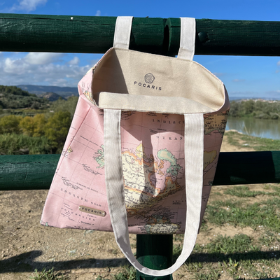 Totebag - Mapamundi Rosa