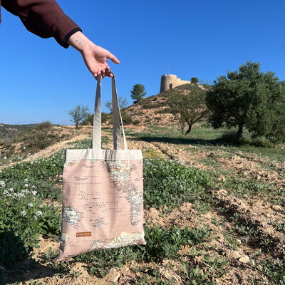 Totebag - Mapamundi Brown