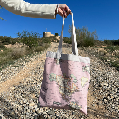 Totebag - Mapamundi Pink