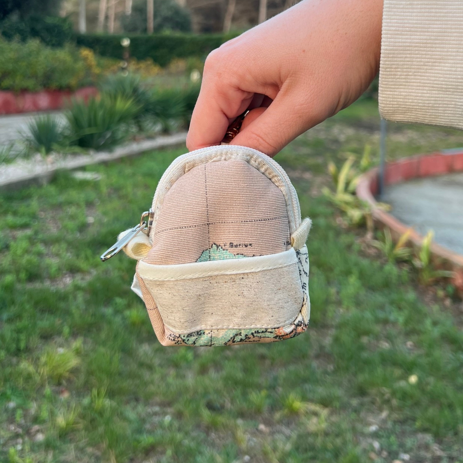 Mochila monedero - Mapamundi Marrón