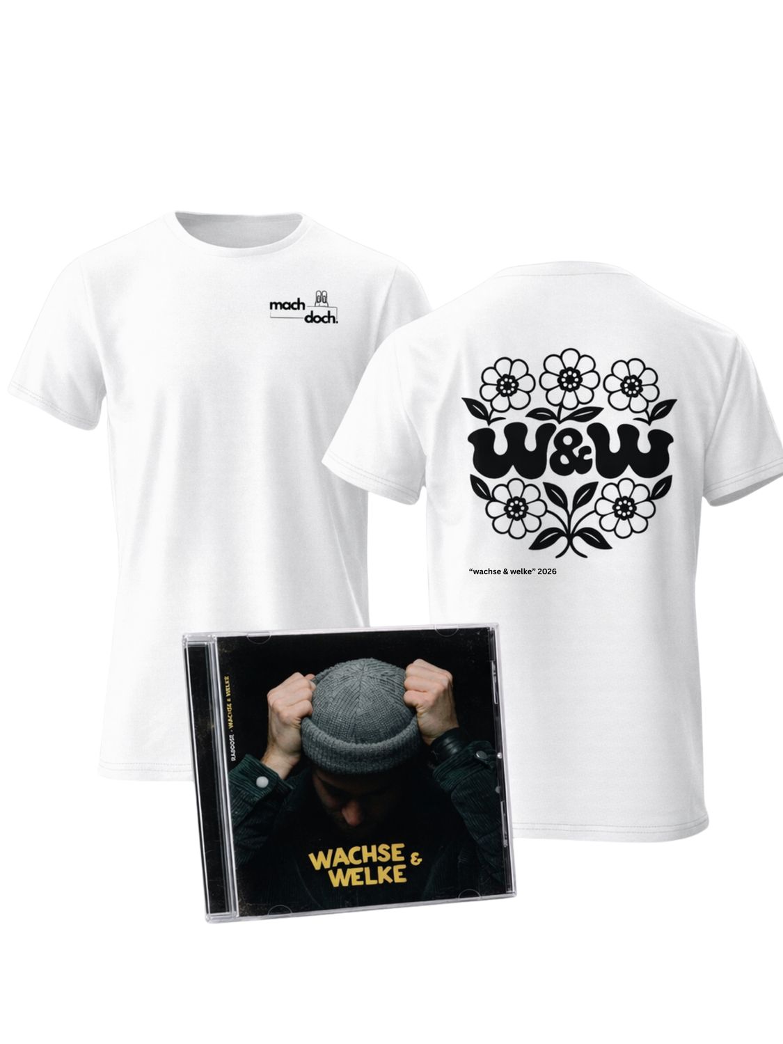 W&amp;W Bundle – Shirt + Album „Wachse &amp; Welke“