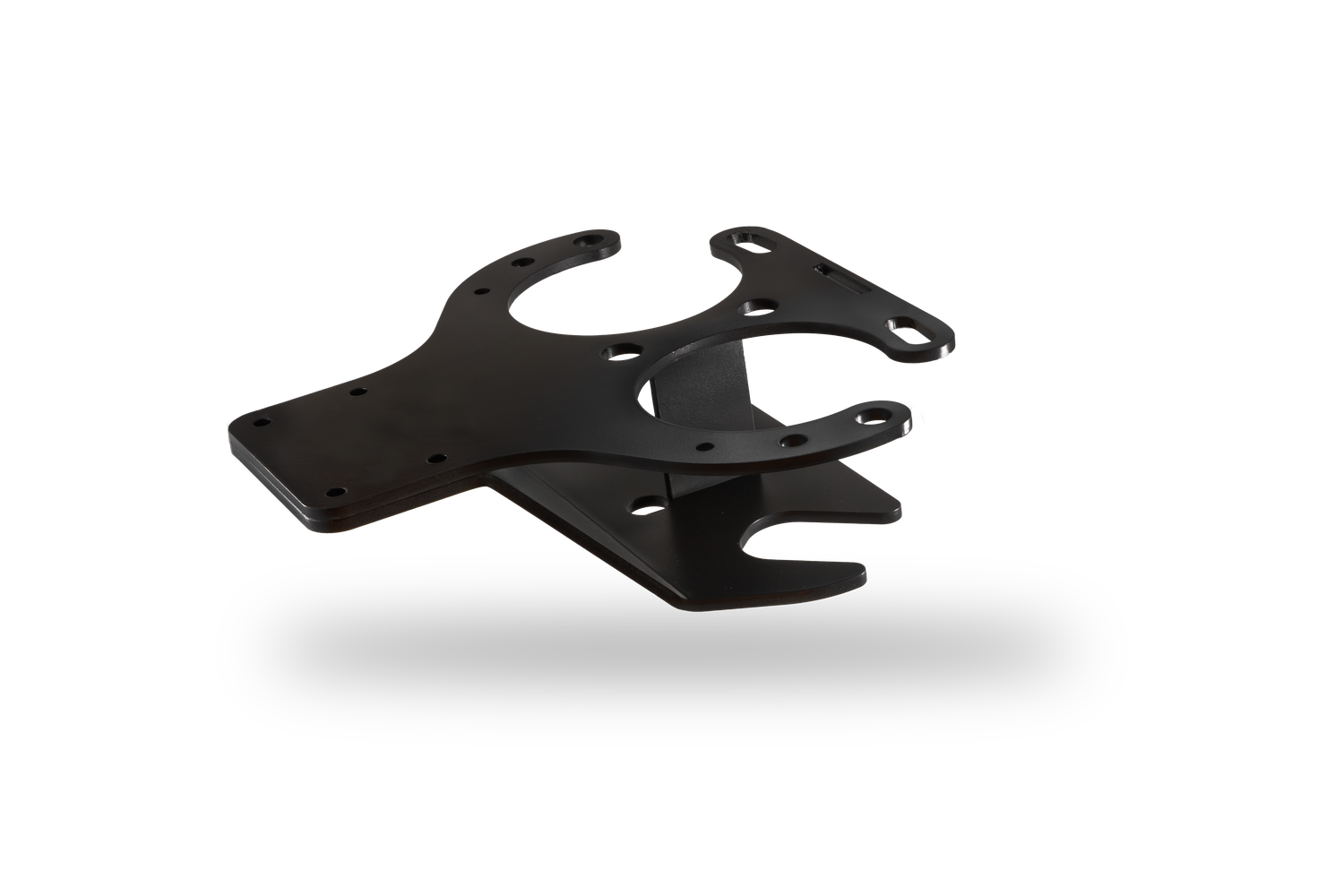 A durable powder coated black 3/16&quot; steel dual cup holder attachment accessory for the fast freddy chair lineup