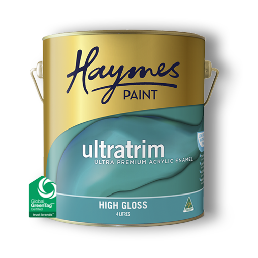 HAYMES ULTRATRIM FULL GLOSS ACRYLIC ENAMEL FOR TRIMS 10L - WHITE AND PASTEL COLOURS