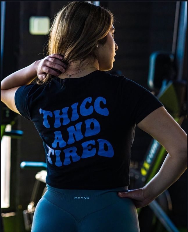 THICK &amp; TIRED Crop Top