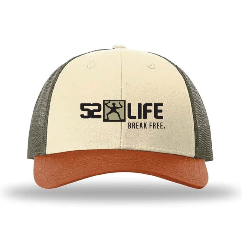 52 Life Brand Hat, Richardson 115, Cool hat, Awesome hat, Best fitting hat, Most comfortable hat, Break Free, Moss Green hat, Motivation hat, Live Life, bad ass hat, Birthday gift, Father&#39;s day Gift, fathers day gift, gift