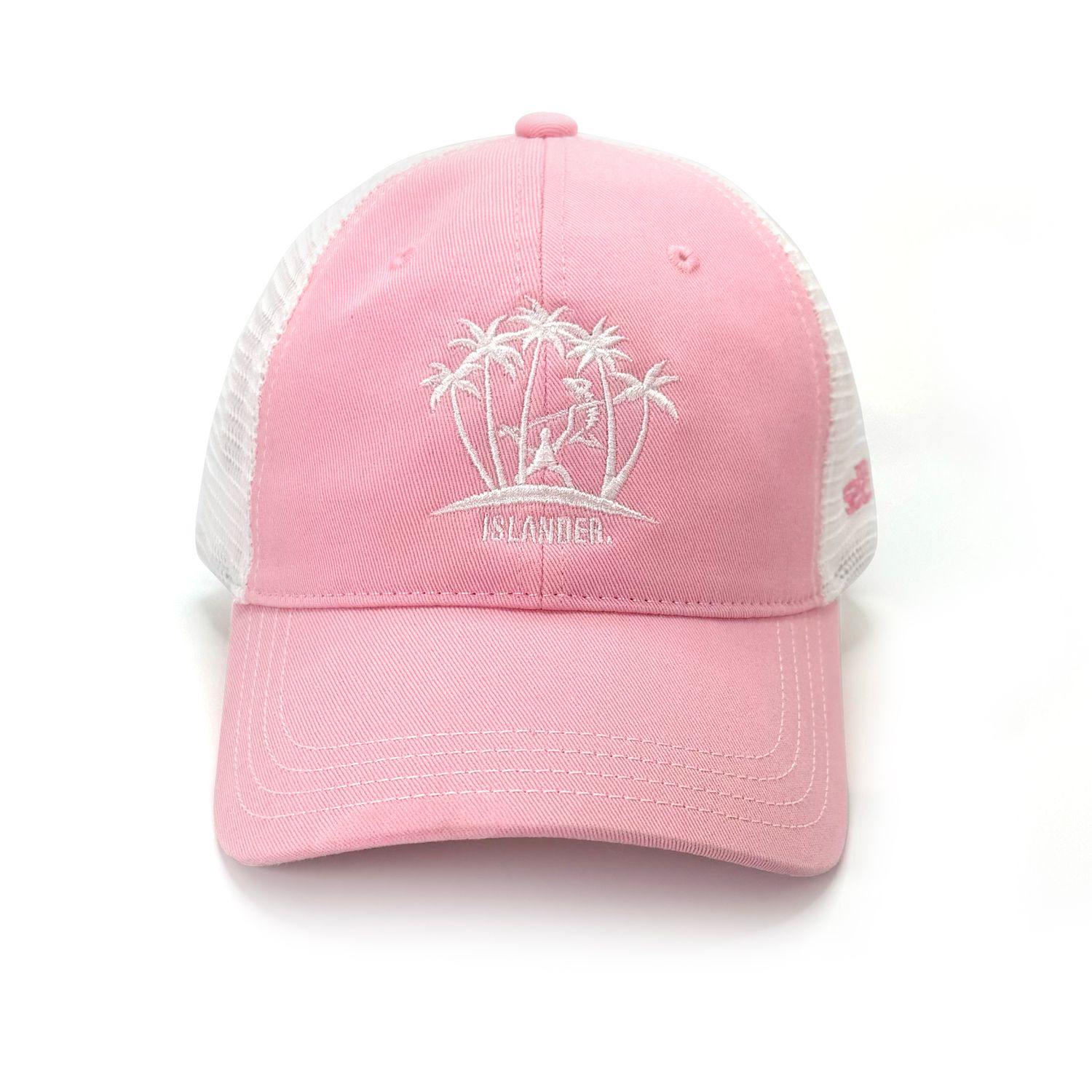 52 LIFE Islander Washed Trucker Hat | Pink/White | OSFM Richardson 111 Snap Back Trucker Cap