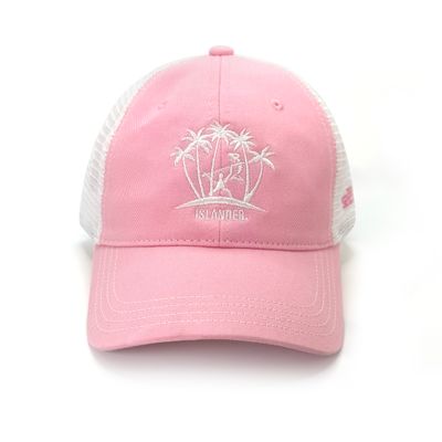 52 LIFE Islander Washed Trucker Hat | Pink/White | OSFM Richardson 111 Snap Back Trucker Cap
