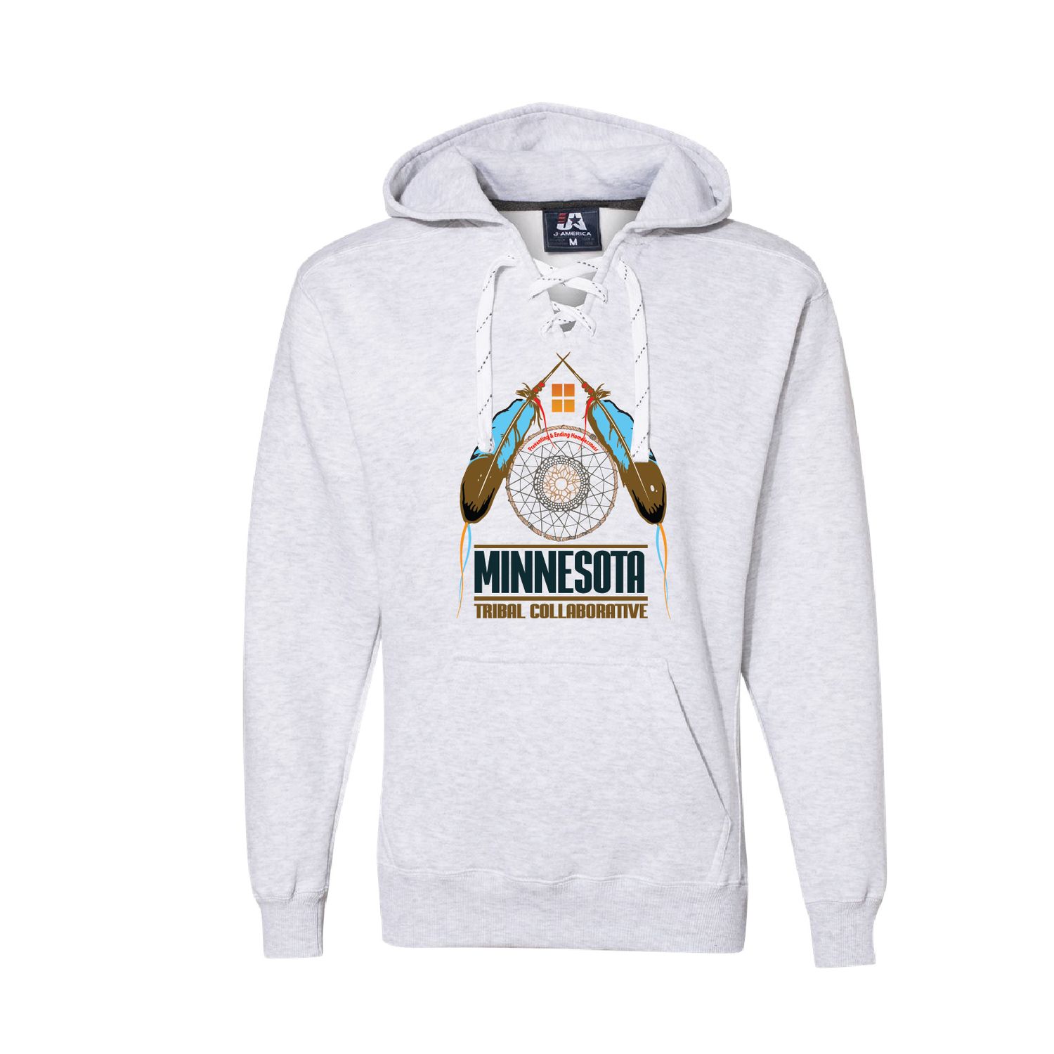MN Tribal Collaborative Hockey Lace Hoodie