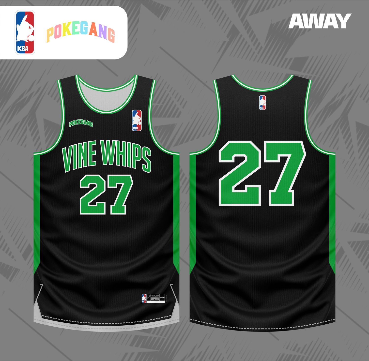 Boston Vinewhips LUFFY 27 Jersey -- Size: Large [Black Color]