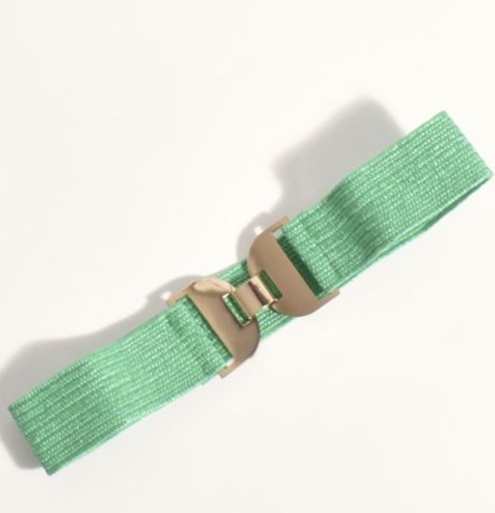 Metal Clasp Front Stretch Belt