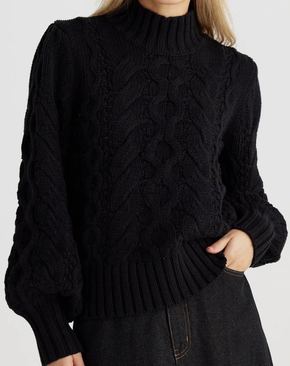 Chester Knit, Colour: Black, Size: Small