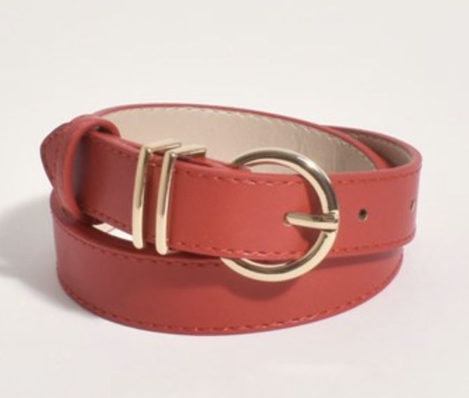 Simple Jeans Belt (Red)