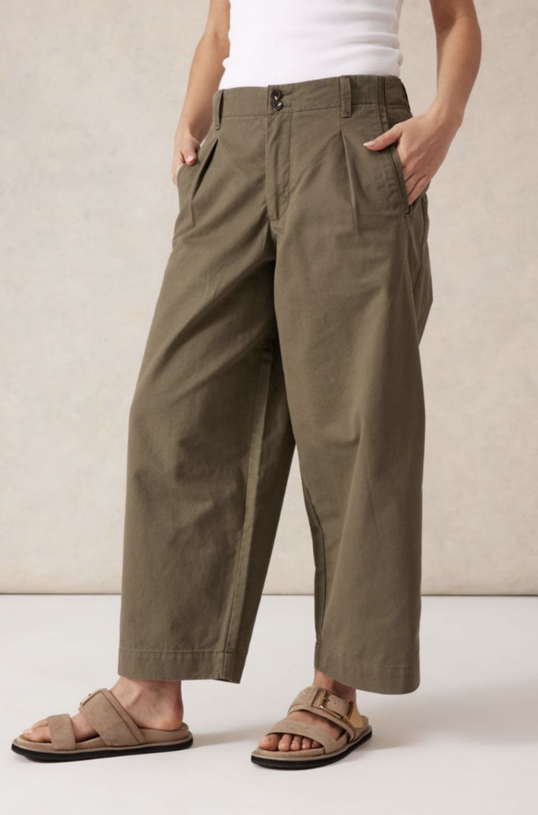 Pleat Twill Pant, Size: 8