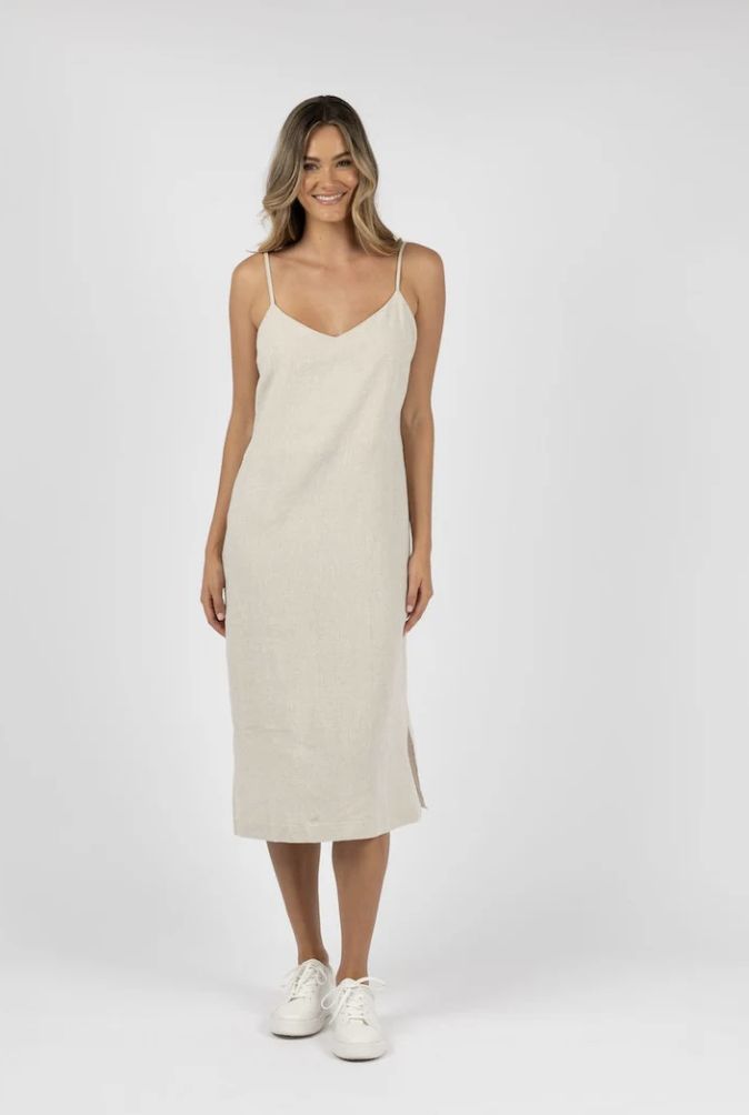 Amalia Dress, Size: 8, Colour: Natural