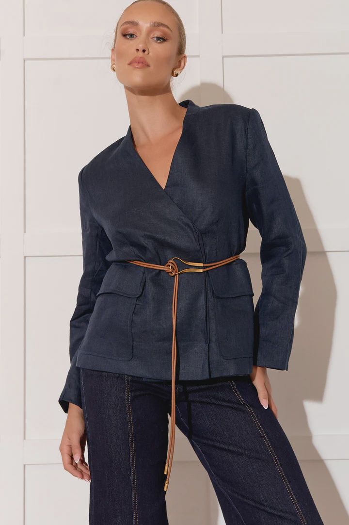 Tie Front Thin Belt