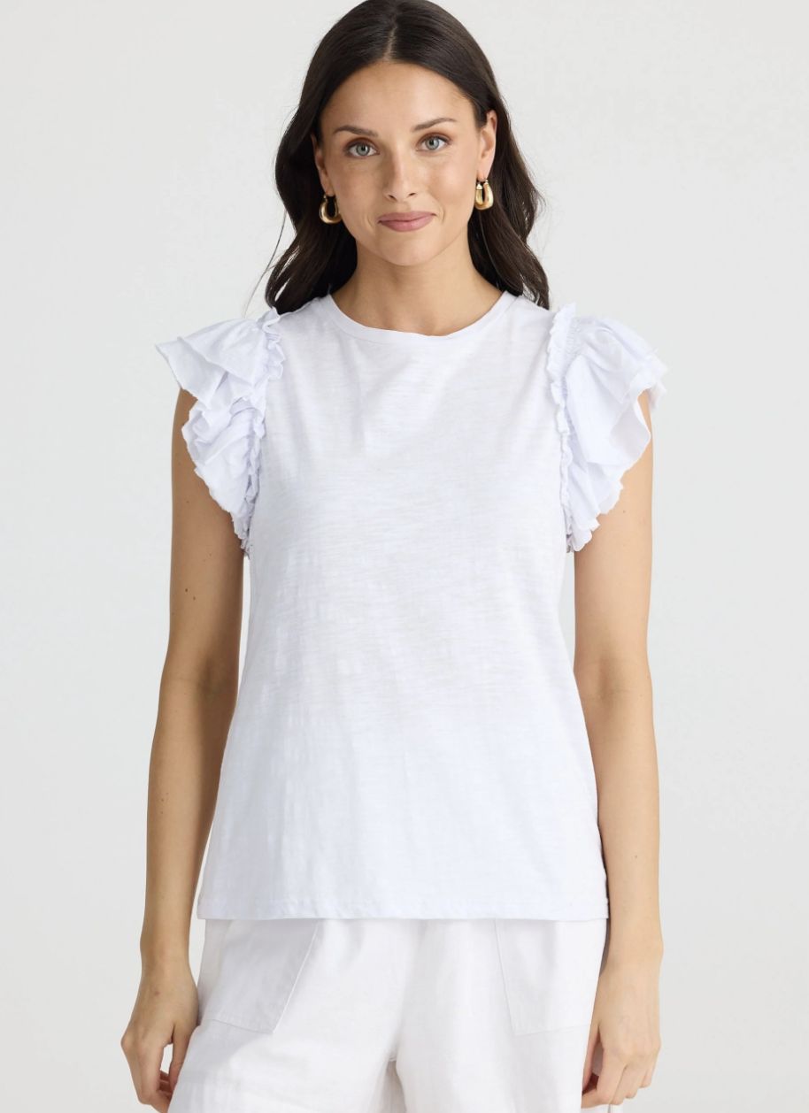 Coco Tee, Size: Small, Colour: White