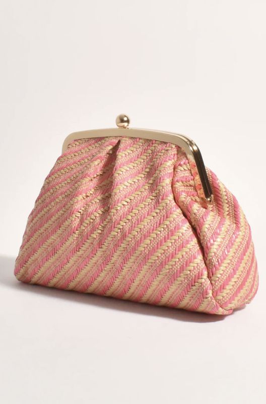 Mae Woven Oversize Purse Clutch