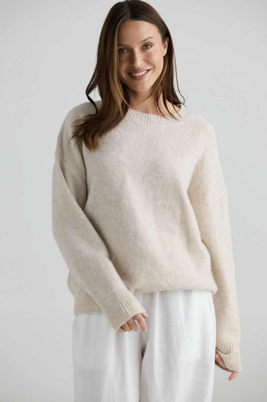 Overboard Knit, Size: S/M, Colour: Natural