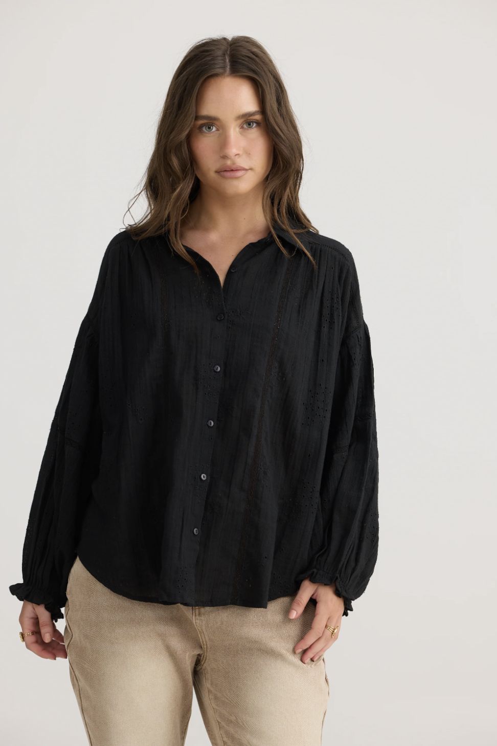 Anastasia Shirt, Size: S/M, Colour: Black