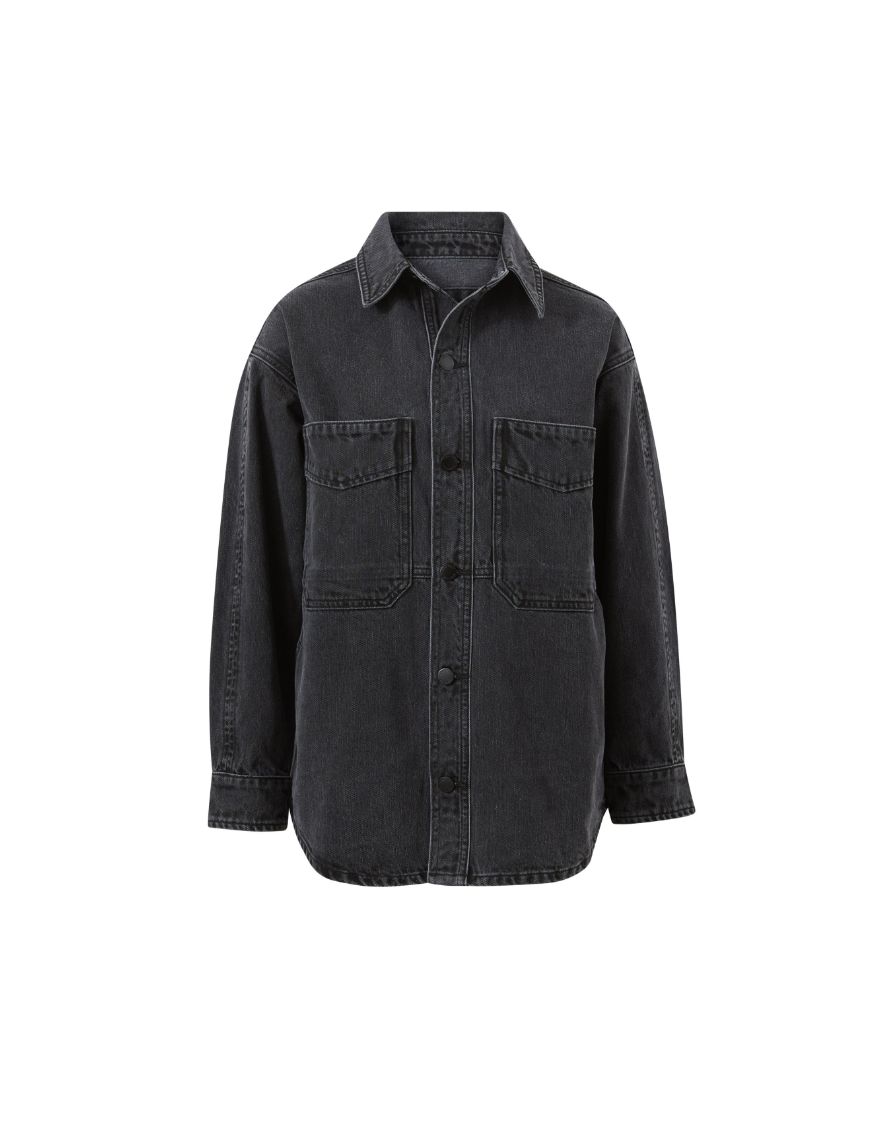Bobbi Side Pocket Denim Shacket, Size: X Small