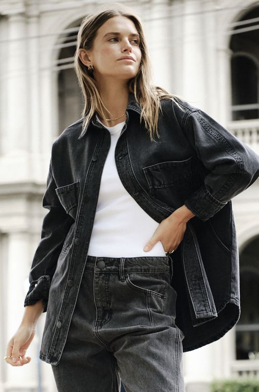 Bobbi Side Pocket Denim Shacket