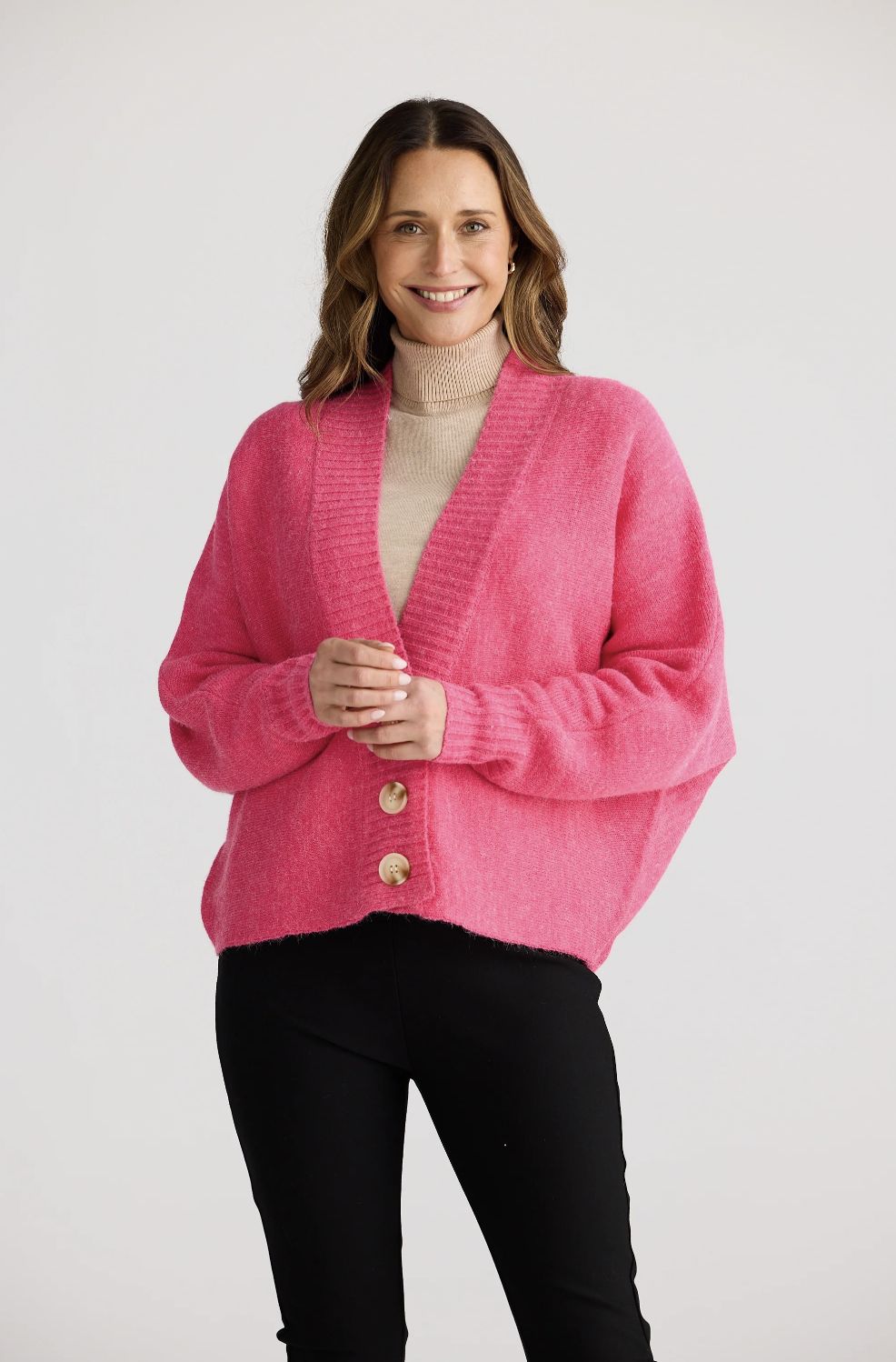 Carrington Cardi, Size: S/M, Colour: Hot Pink