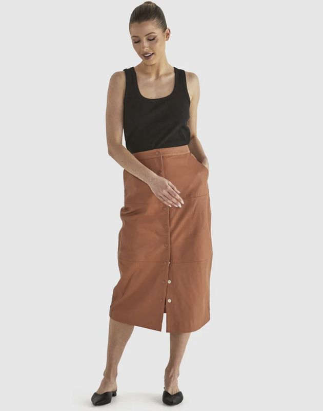 Airborne Leather Skirt