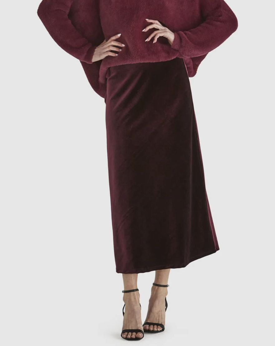 Mustang Sally Velvet Skirt, Size: 10