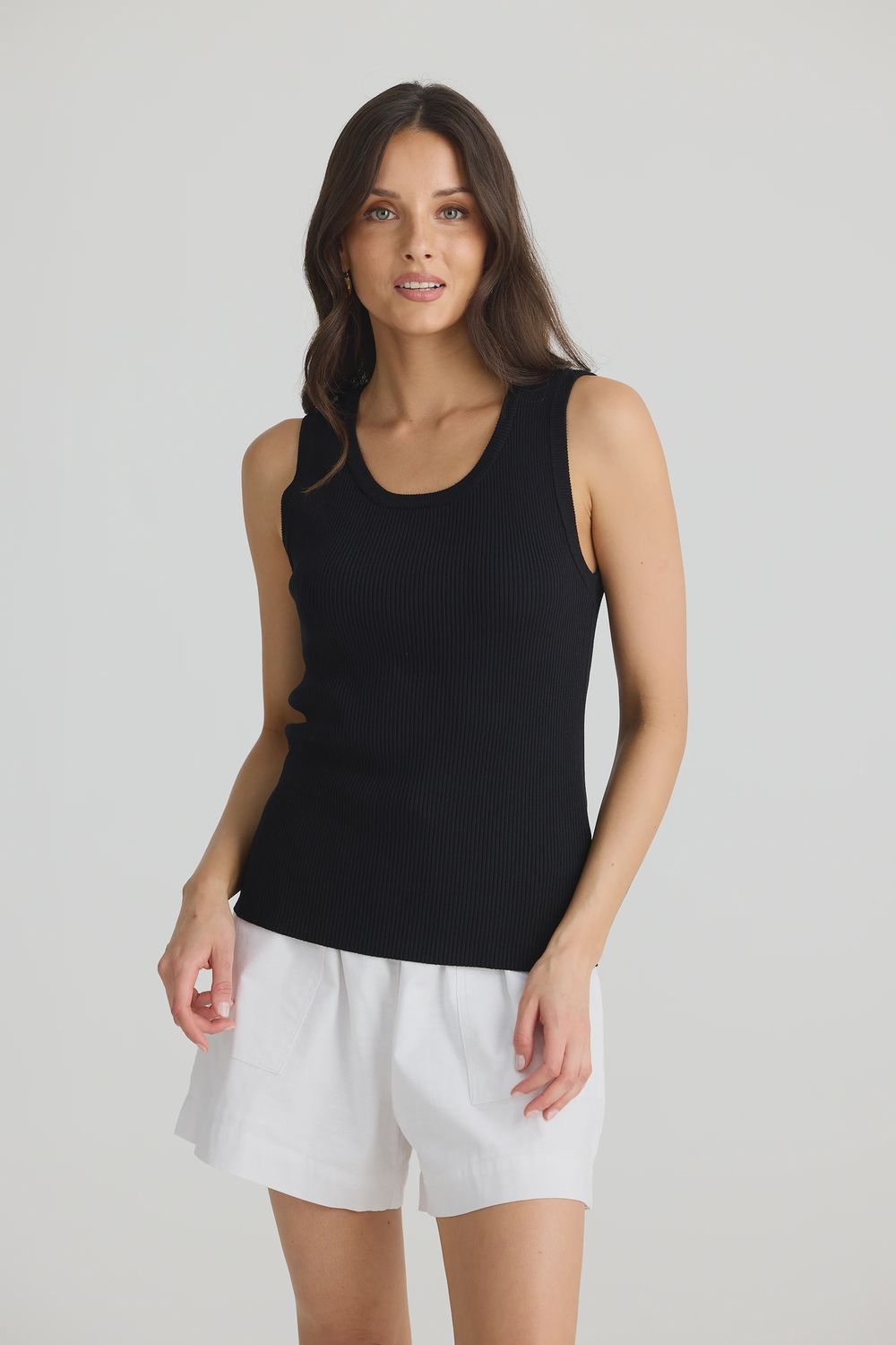 Amba Solid Tank, Size: X Large