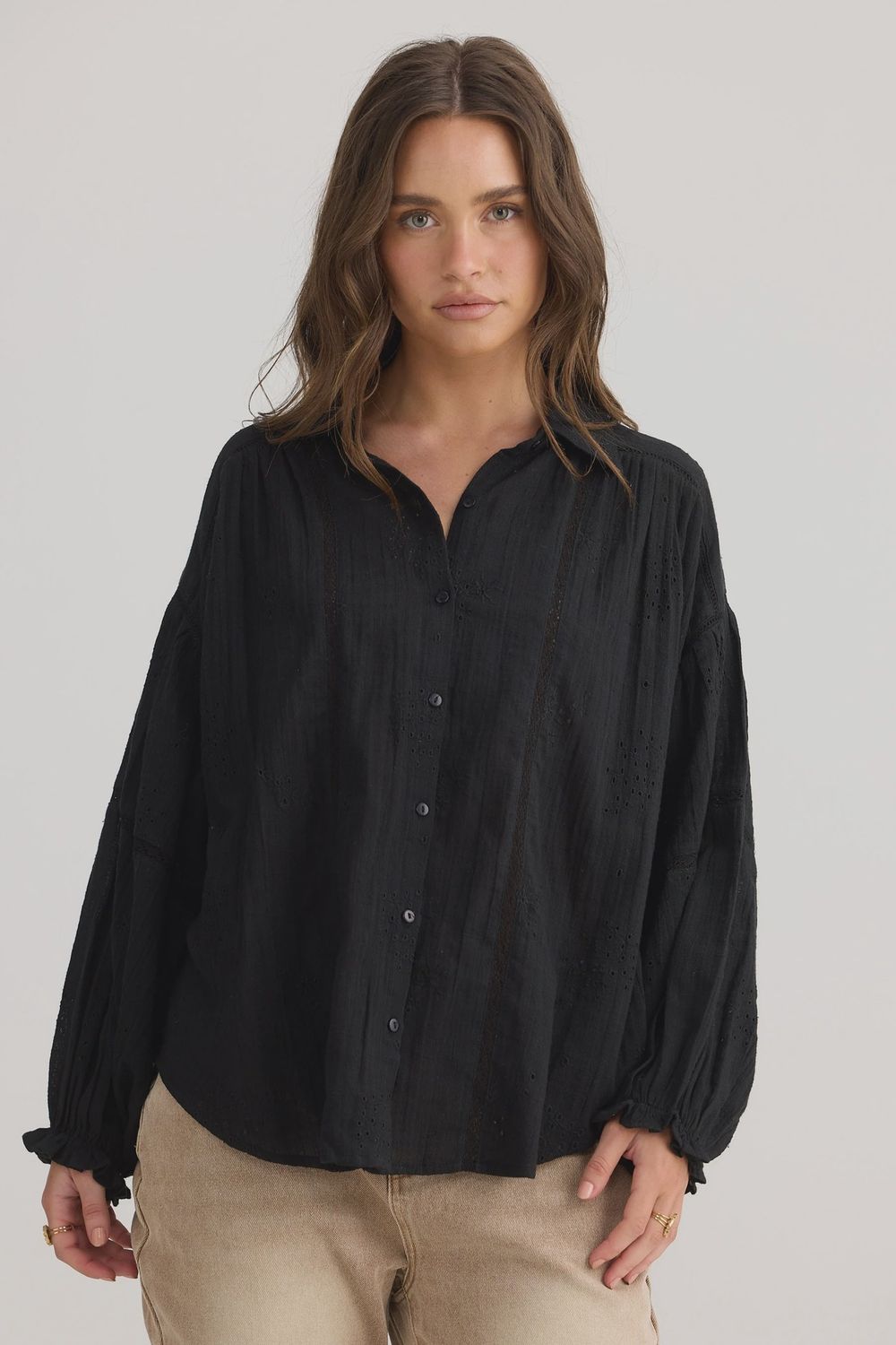 Anastasia Shirt, Colour: Black, Size: S/M
