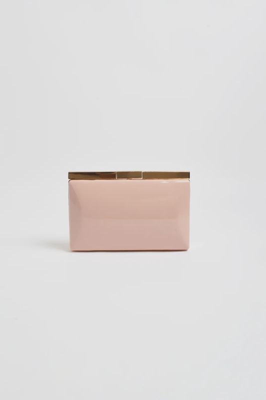 Simona Gloss Structured Clutch