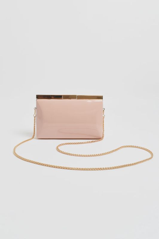 Simona Gloss Structured Clutch