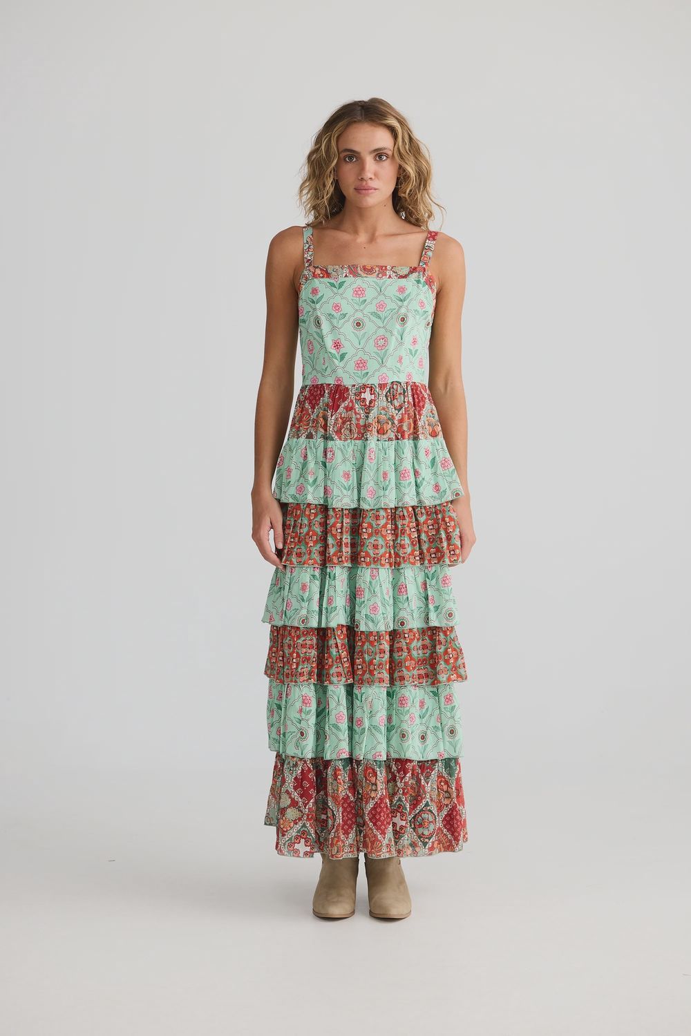 Paloma Dress - Floral Mosaic, Size: X Small