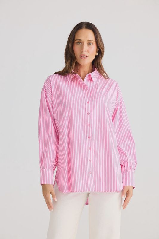 Isabel Shirt - Pink Stripe