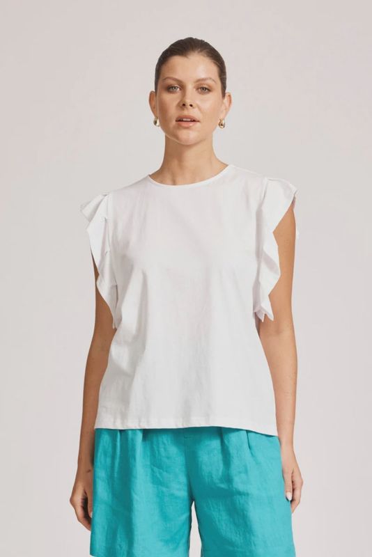 Francia Frill Tank - White
