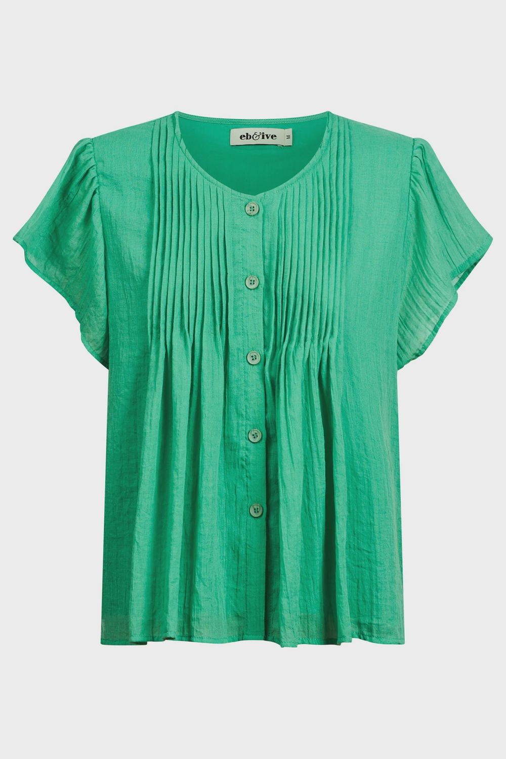Orsula Button Top - Jade, Size: Small