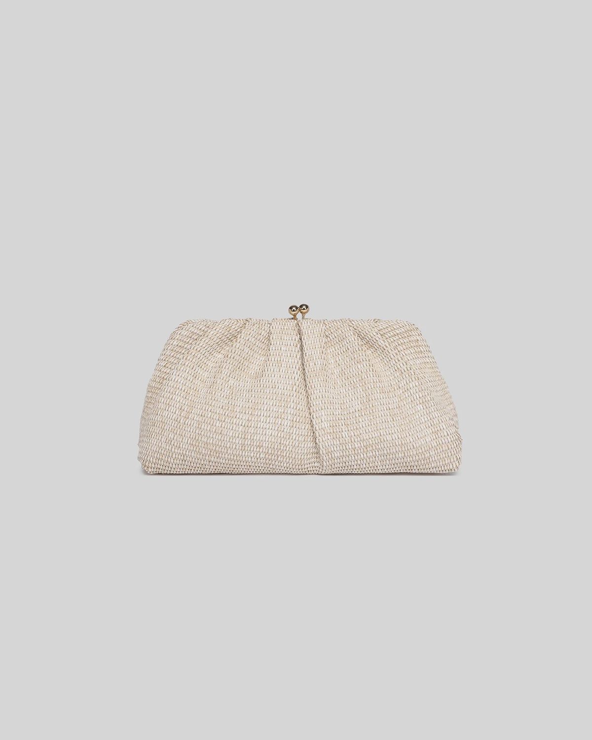 Goldie Clutch - Raffia Vanilla