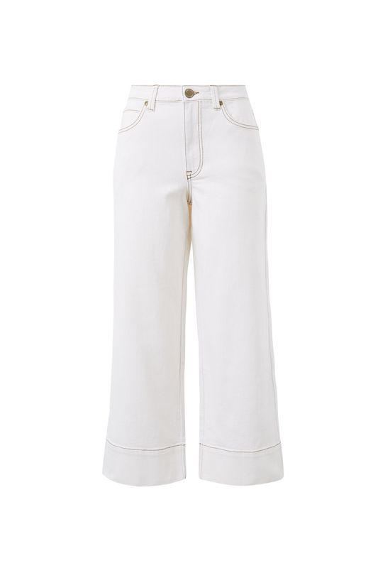 Jude Wide Leg Crop Jean - Fresh Ecru